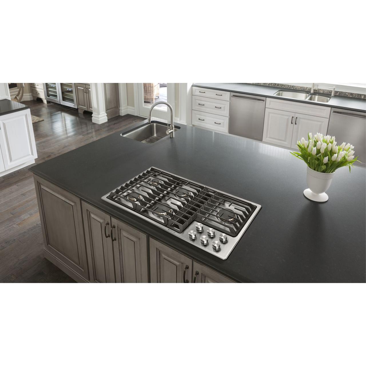 Jenn-Air 36-inch Built-In Gas Cooktop with Downdraft Ventilation System JGD3536GS IMAGE 2
