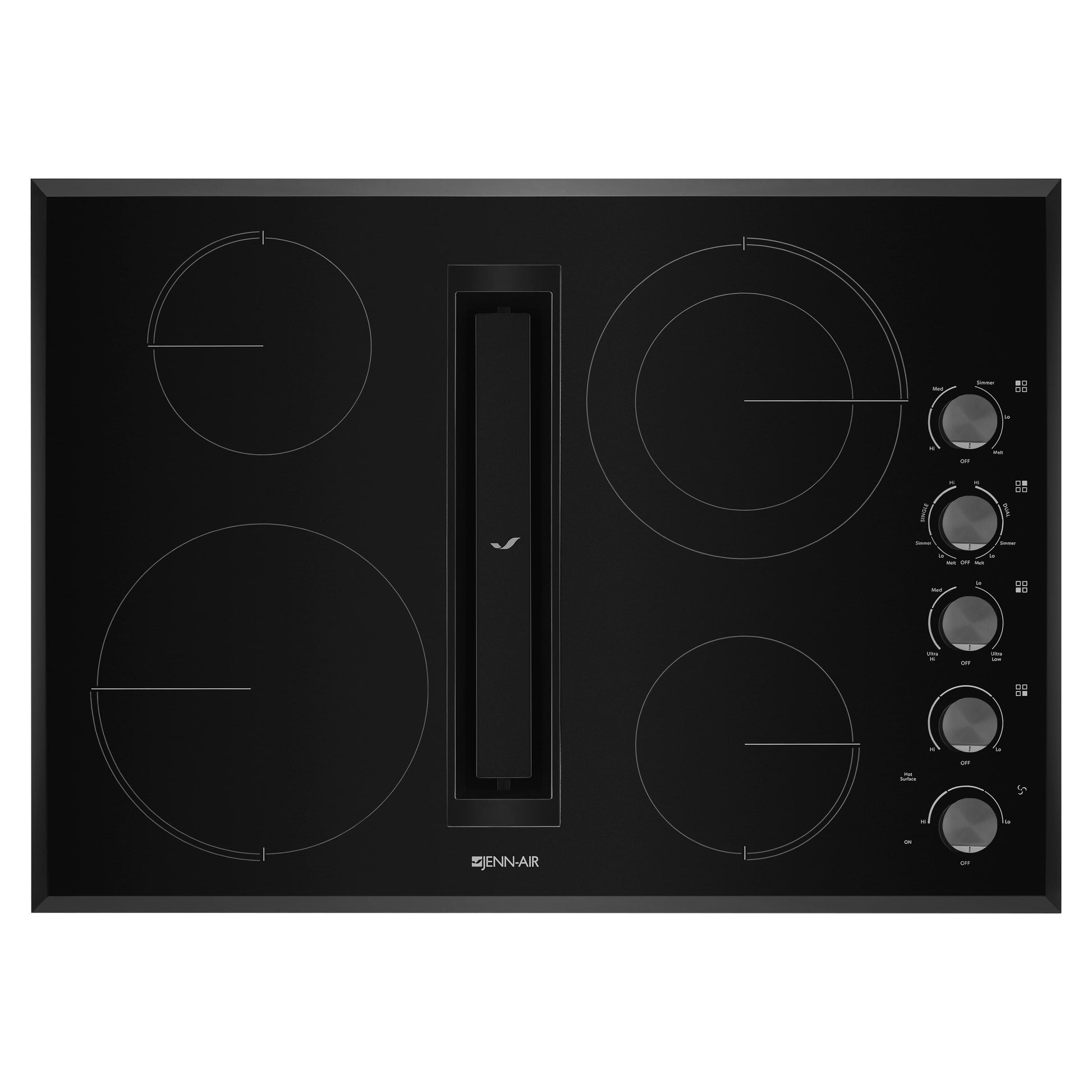 JennAir 30-inch Built-In Elecctric Cooktop with JX3™ Downdraft Ventilation System JED3430GB IMAGE 1