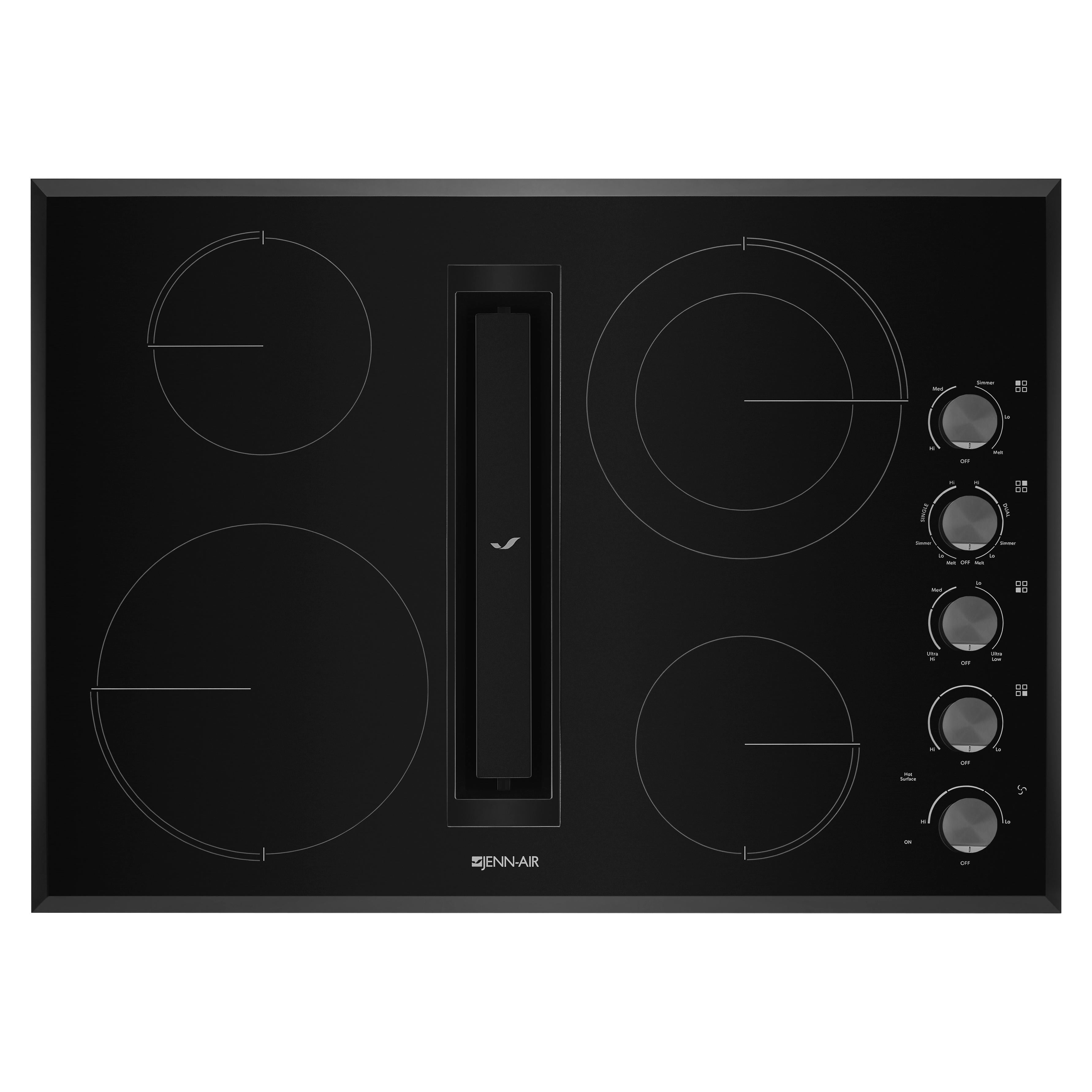 JennAir 30-inch Built-In Elecctric Cooktop with JX3™ Downdraft Ventilation System JED3430GB IMAGE 1