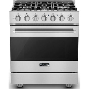 Viking 30-inch Freestanding Gas Range with ProFlow™ Convection Baffle RVGR3302-5BSSLP IMAGE 1