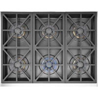 Fulgor Milano 36-inch Buit-in Gas Rangetop with 6 Burners F6GRT366S1 IMAGE 2