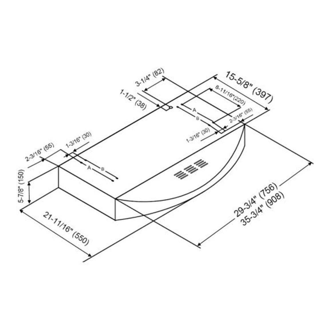 Kobe Ventilation Range Hoods CHX3830SQBD-3 IMAGE 4