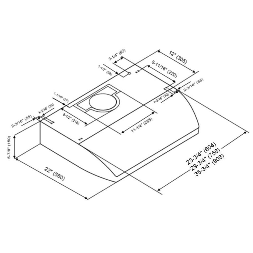 Kobe 30-inch CHX22 SQB-1 Series Under Cabinet Range Hood CHX2230SQB-1 IMAGE 4