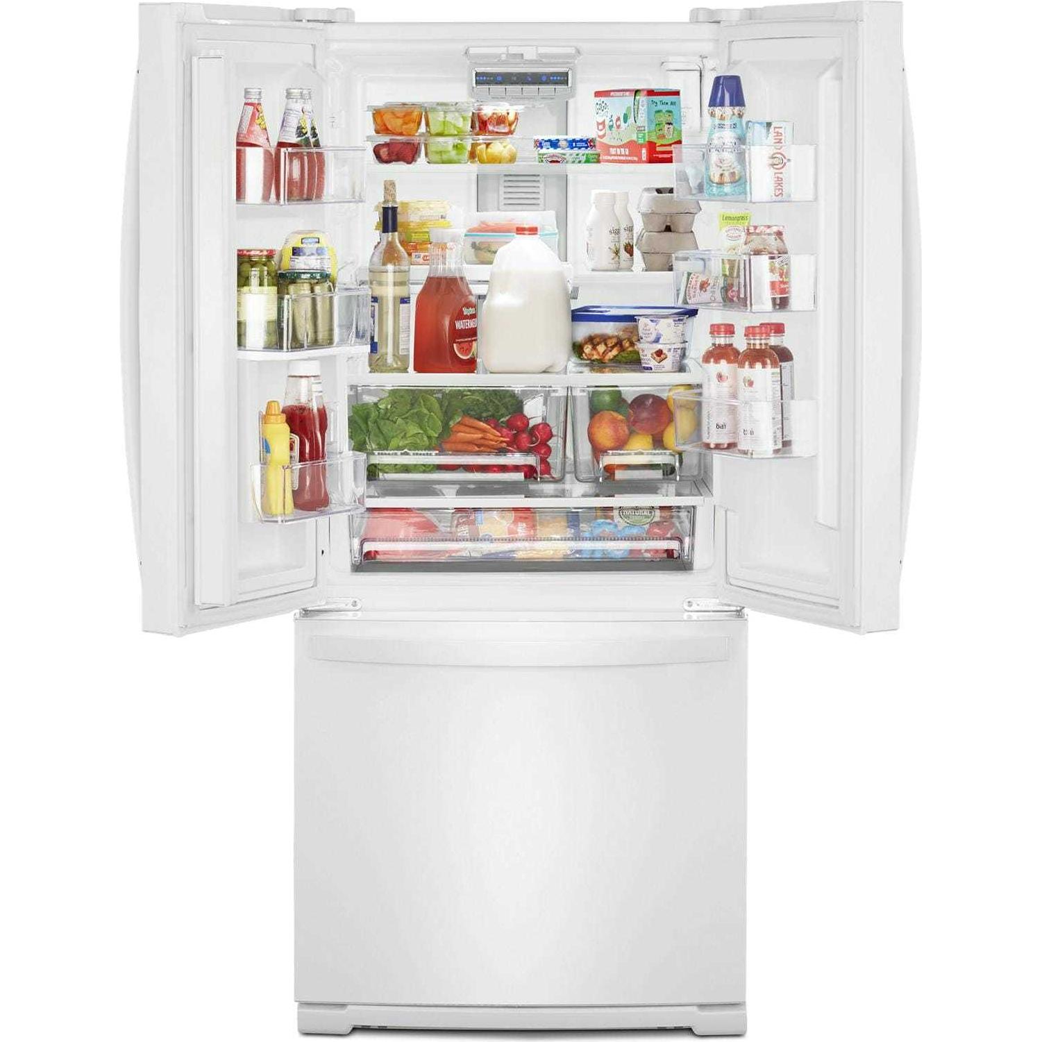 Whirlpool 30-inch, 19.68 cu.ft. Freestanding French 3-Door Refrigerator with FreshFlow™ Air Filter WRF560SFHW IMAGE 3