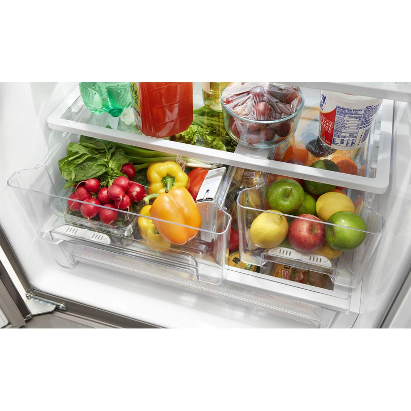 Whirlpool 30-inch, 19.68 cu.ft. Freestanding French 3-Door Refrigerator with FreshFlow™ Air Filter WRF560SFHW IMAGE 3