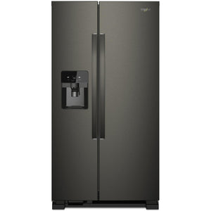 Whirlpool 36-inch, 24.5 cu. ft. Side-by-Side Freestanding Refrigerator with Exterior Ice and Water Dispenser with EveryDrop™ Water Filtration WRS555SIHV IMAGE 1