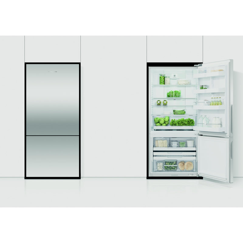 Fisher & Paykel 32-inch, 17.6 cu. ft. Counter-Depth Bottom Freezer Refrigerator with ActiveSmart™ RF170BRPX6 N IMAGE 3