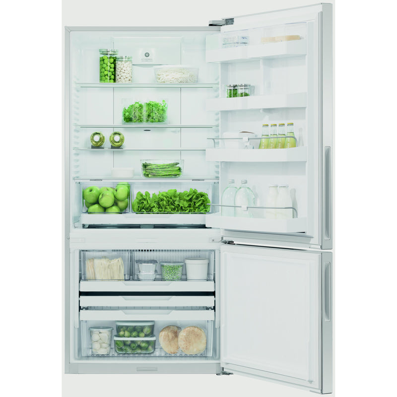 Fisher & Paykel 32-inch, 17.6 cu. ft. Counter-Depth Bottom Freezer Refrigerator with ActiveSmart™ RF170BRPX6 N IMAGE 6