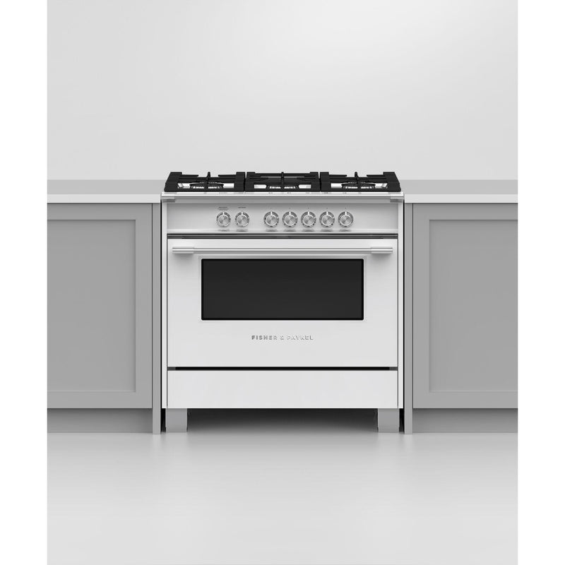 Fisher & Paykel 36-inch Freestanding Gas Range with AeroTech™ Technology OR36SCG4W1 IMAGE 4