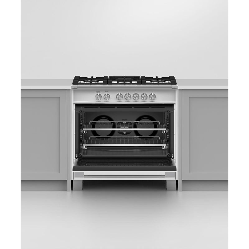 Fisher & Paykel 36-inch Freestanding Gas Range with AeroTech™ Technology OR36SCG4W1 IMAGE 5