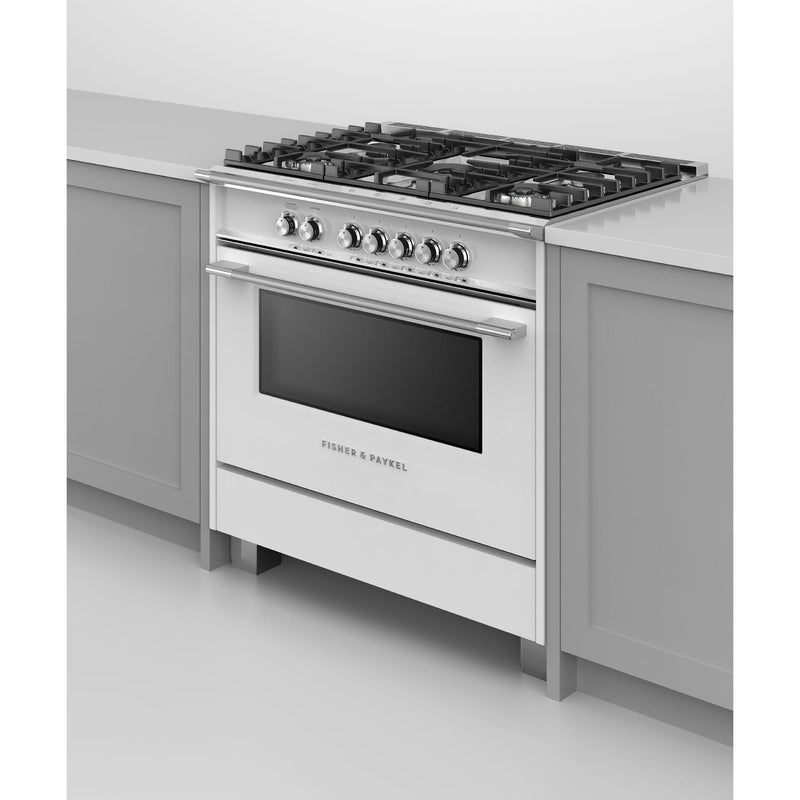 Fisher & Paykel 36-inch Freestanding Gas Range with AeroTech™ Technology OR36SCG4W1 IMAGE 6