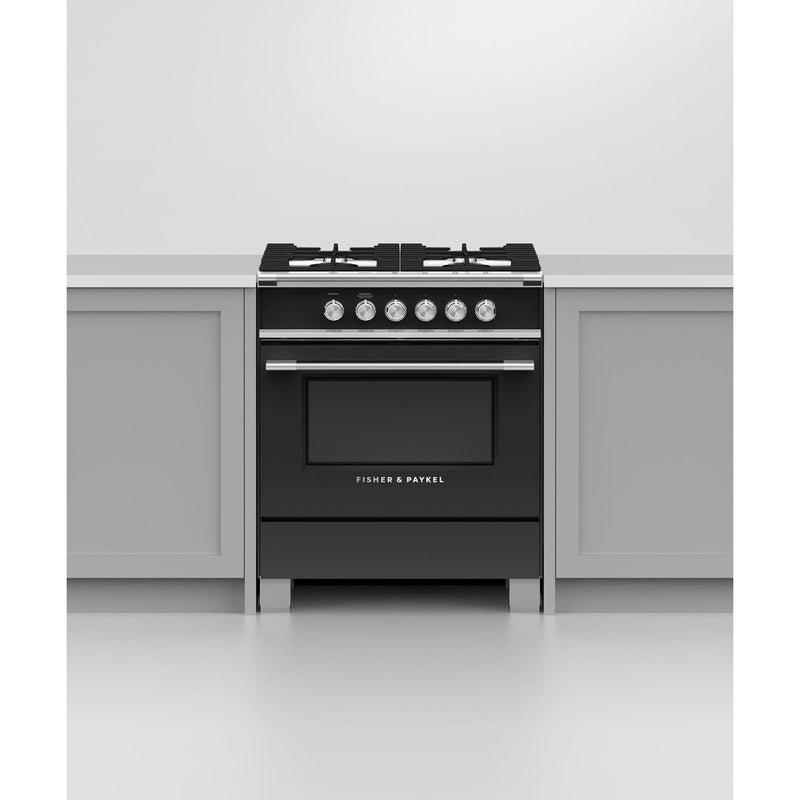 Fisher & Paykel 30-inch Freestanding Gas Range with AeroTech™ Technology OR30SCG4B1 IMAGE 4