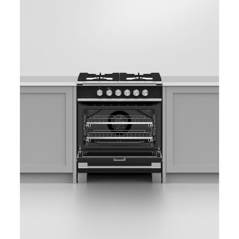 Fisher & Paykel 30-inch Freestanding Gas Range with AeroTech™ Technology OR30SCG4B1 IMAGE 5