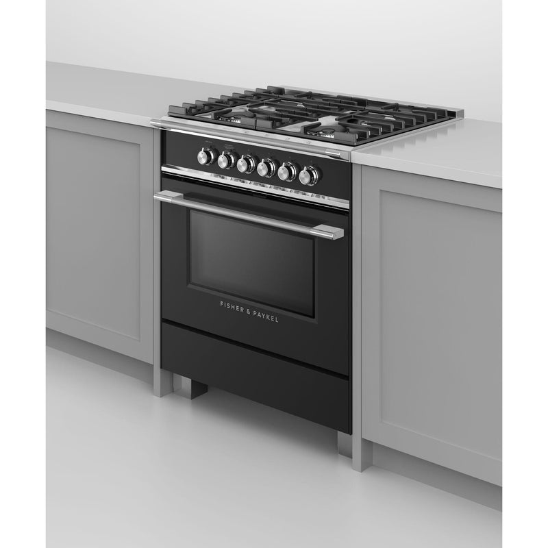 Fisher & Paykel 30-inch Freestanding Gas Range with AeroTech™ Technology OR30SCG4B1 IMAGE 6