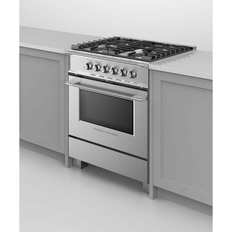 Fisher & Paykel 30-inch Freestanding Gas Range with AeroTech™ Technology OR30SCG4X1 IMAGE 6