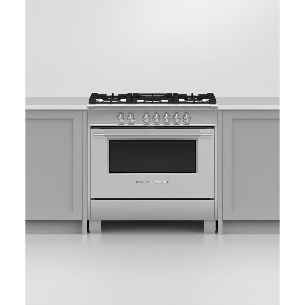 OR36SCG4X1 Fisher & Paykel 36inch Freestanding Gas Range with AeroTech™ Technology OR36SCG4X1