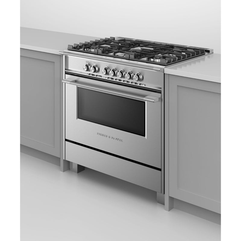 Fisher & Paykel 36-inch Freestanding Gas Range with AeroTech™ Technology OR36SCG4X1 IMAGE 7