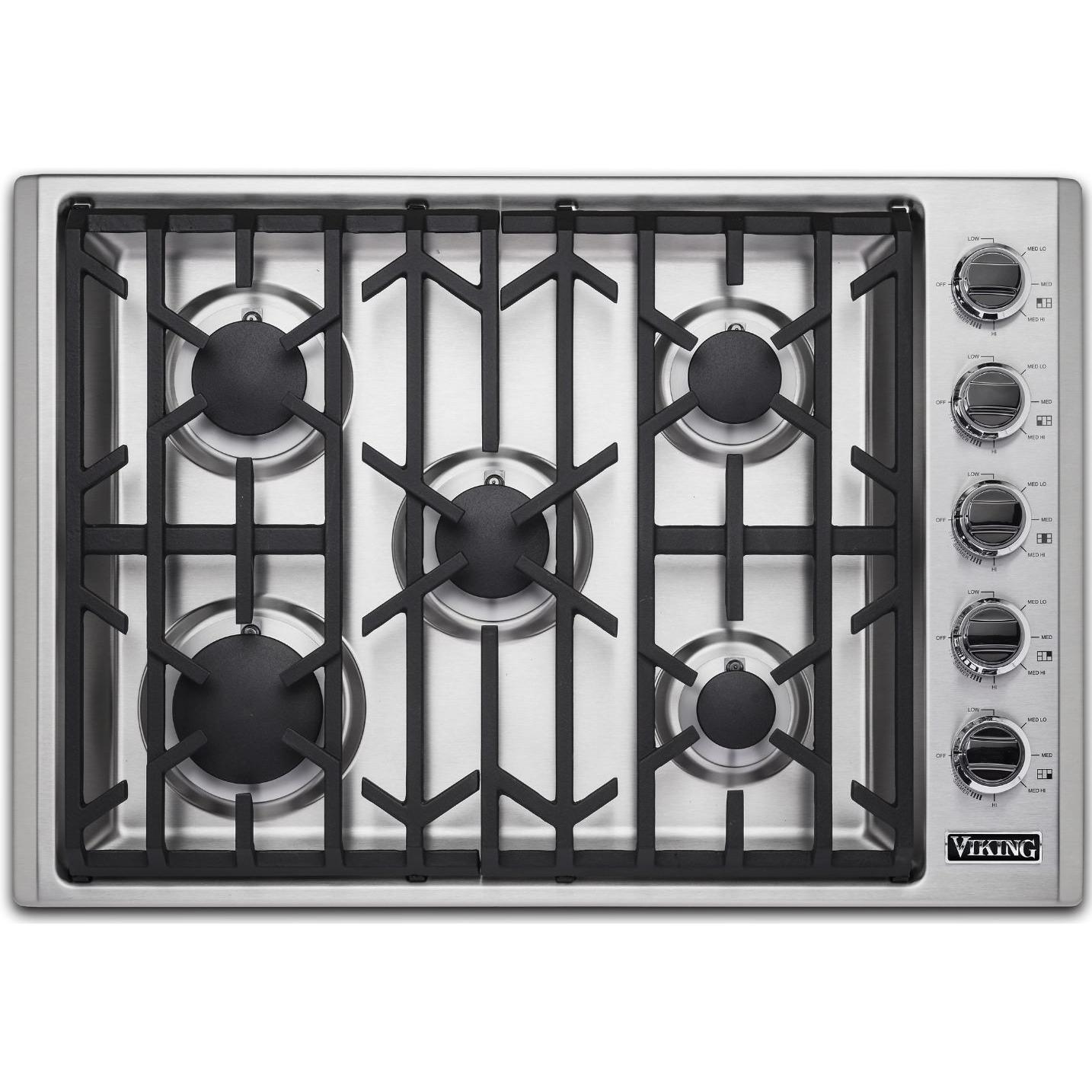 Viking 30-inch Built-in Gas Cooktop with SureSpark™ Ignition System VGSU5301-5BSS IMAGE 1