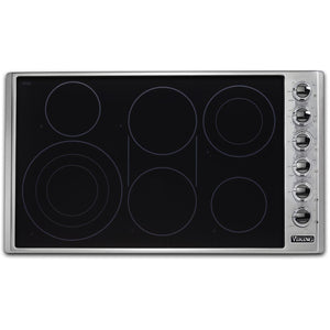 Viking 36-inch Built-in Electric Cooktop with QuickCook™ Surface Elements VECU5361-6BSB IMAGE 1