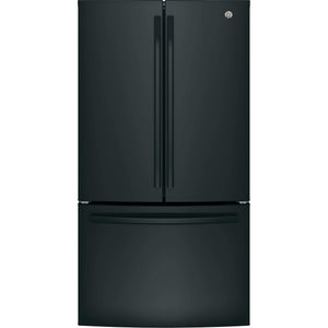 GE 36-inch, 27 cu.ft. Freestanding French 3-Door Refrigerator with Internal Water Dispenser GNE27JGMBB IMAGE 1