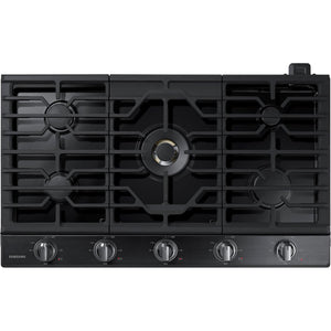 Samsung 36-inch Built-in Gas Cooktop with Wi-Fi and Bluetooth Connected NA36N7755TG/AA IMAGE 1