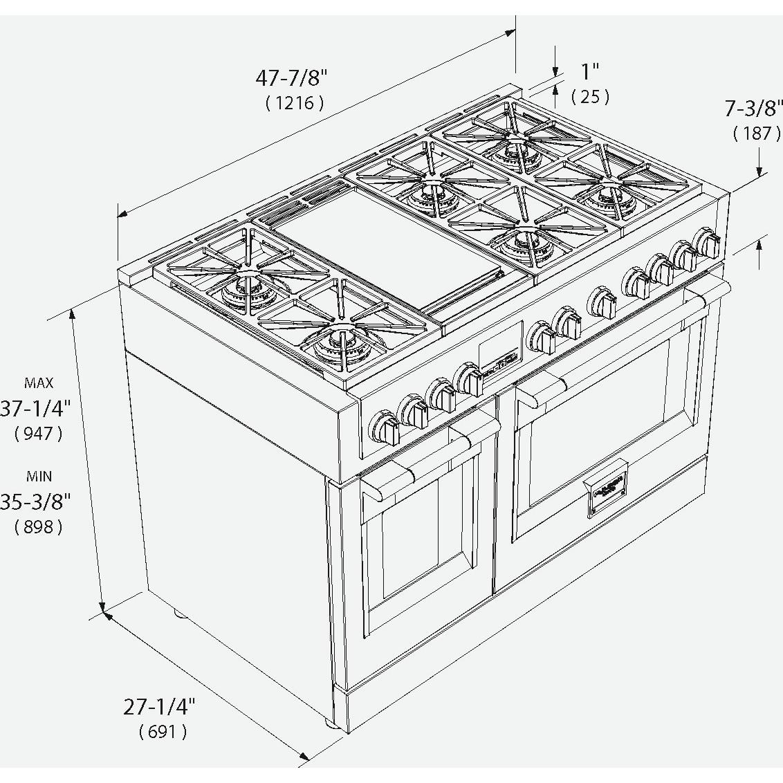 Fulgor Milano Ranges Dual Fuel F6PDF486GS1 IMAGE 2