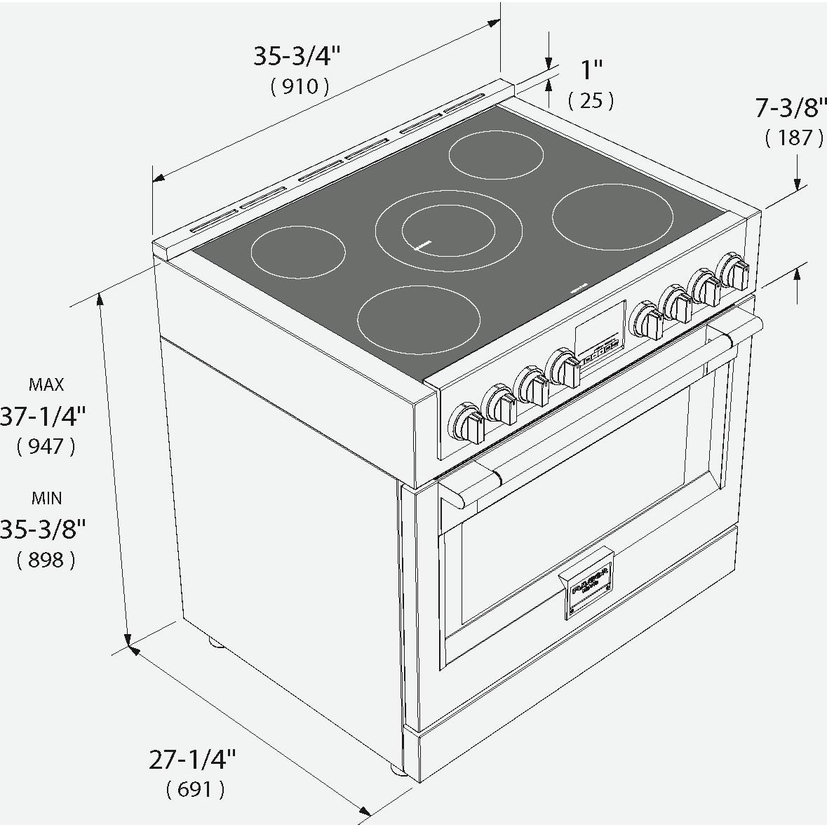 Fulgor Milano Ranges Electric F6PIR365S1 IMAGE 2