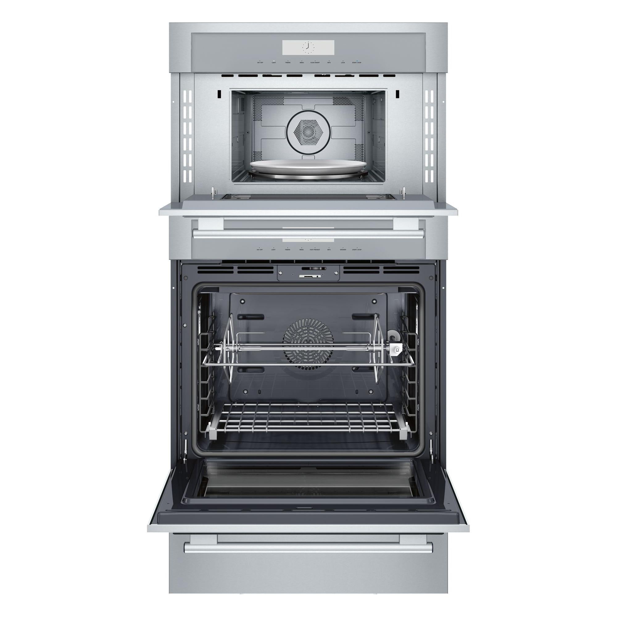 Thermador 30-inch, 7.0 cu.ft. Built-in Triple Combination Wall Oven with Speed Oven MEDMCW31WS IMAGE 3
