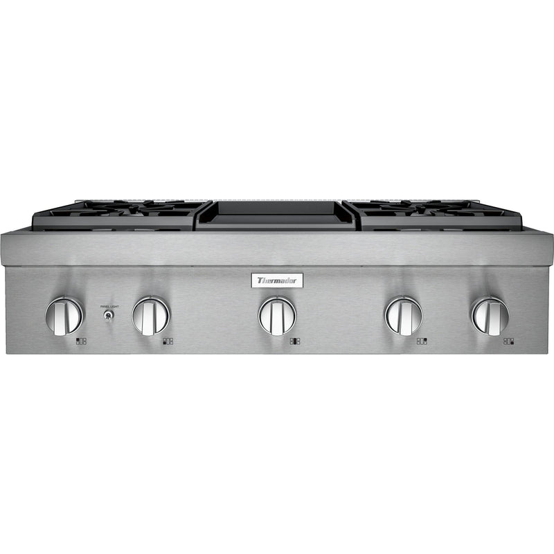 Thermador 36-inch Built-in Gas Rangetop with Griddle PCG364WD IMAGE 1
