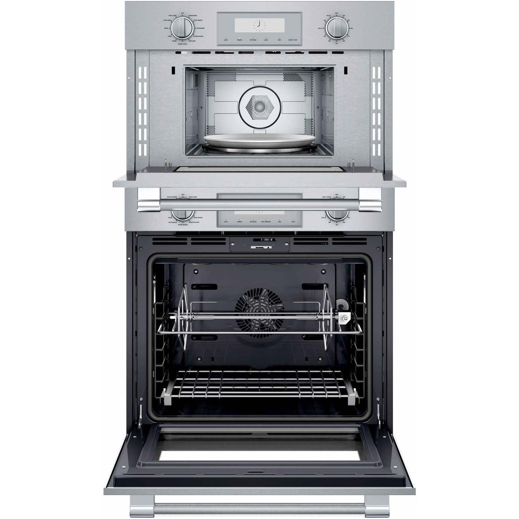 Thermador 30-inch, 6.1 cu.ft. Built-in Combination Wall Oven with Speed Oven PODMC301W IMAGE 3