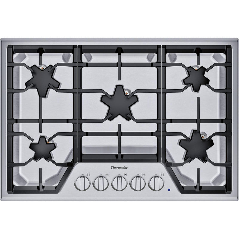 Thermador 30-inch Built-in Gas Cooktop with Patented Star® Burners SGS305TS IMAGE 1