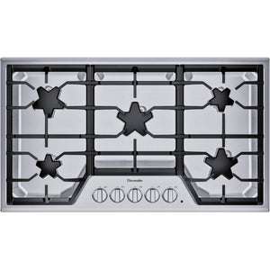 Thermador 36-inch Built-in Gas Cooktop with Patented Star® Burners SGS365TS IMAGE 1