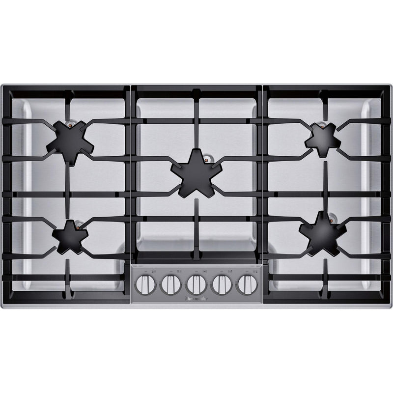 Thermador 36-inch Built-in Gas Cooktop with Patented Star® Burners SGSP365TS IMAGE 1