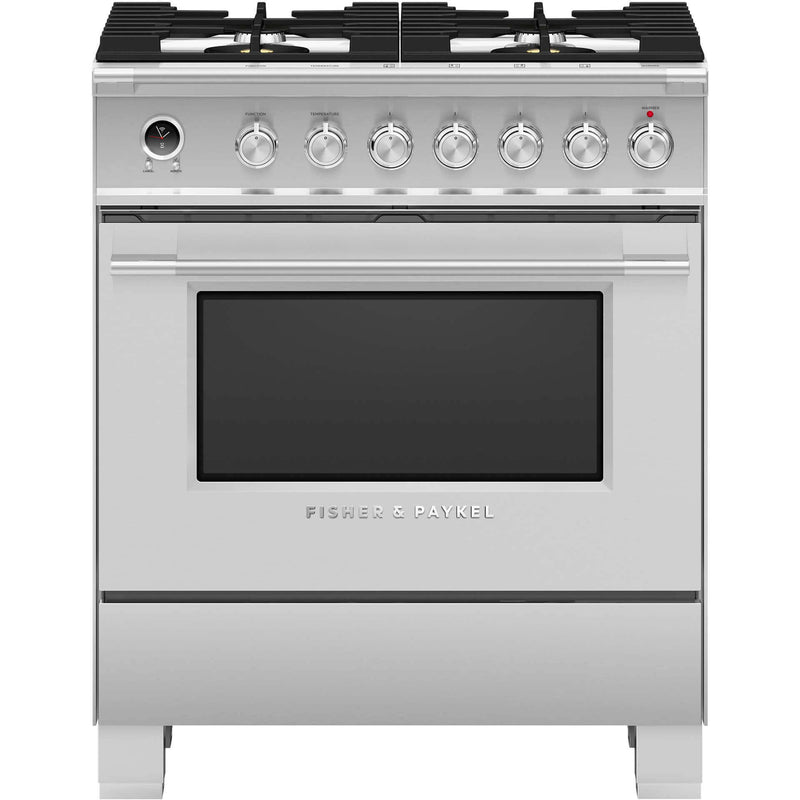 Fisher & Paykel 30-inch Freestanding Dual-Fuel Range with Warming Drawer OR30SCG6X1 IMAGE 1