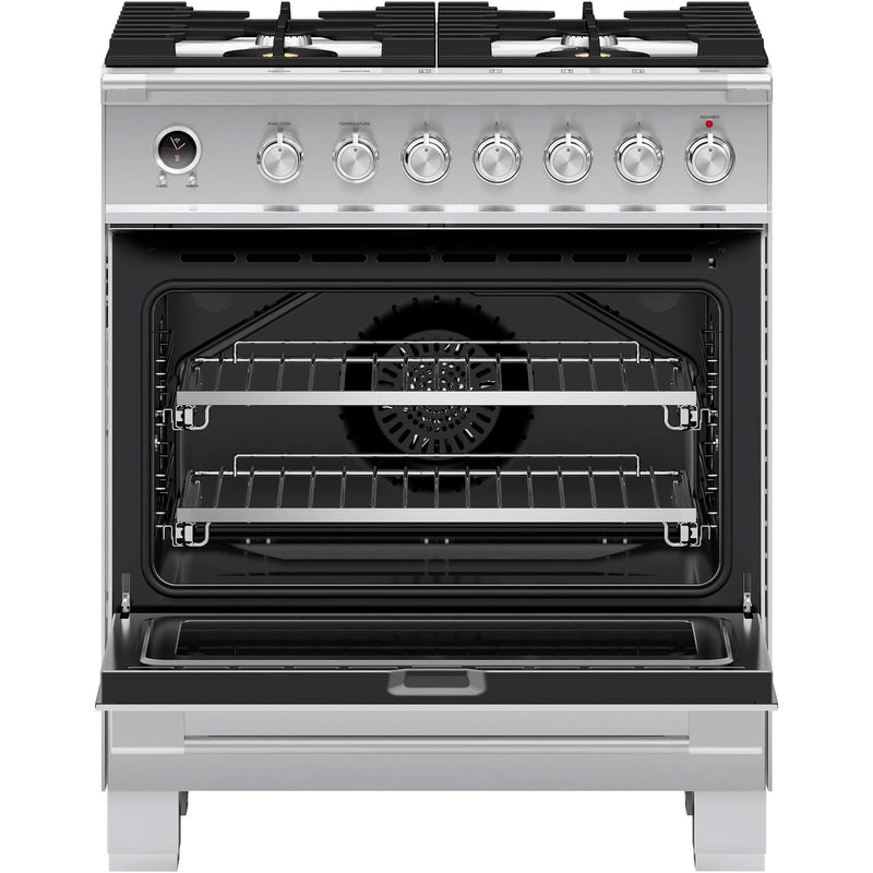 Fisher & Paykel 30-inch Freestanding Dual-Fuel Range with Warming Drawer OR30SCG6X1 IMAGE 2