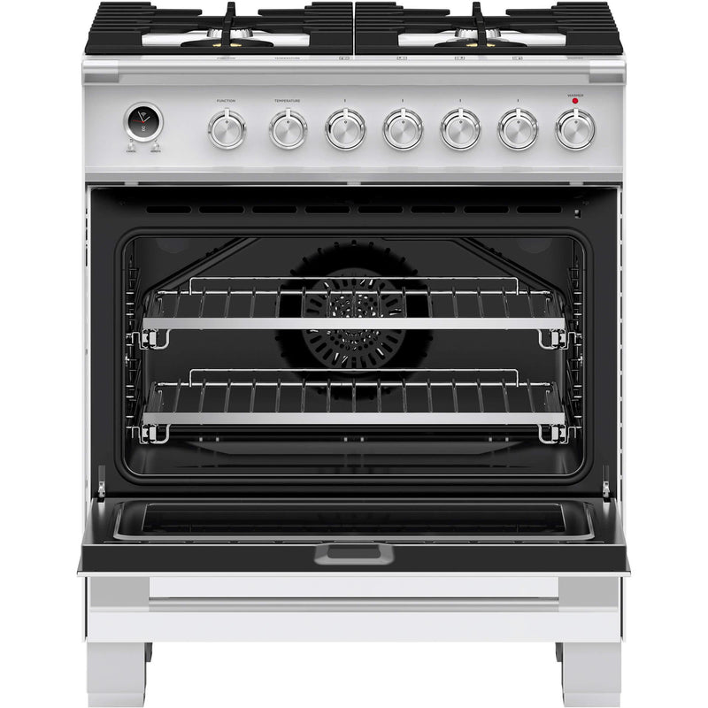 Fisher & Paykel 30-inch Freestanding Dual-Fuel Range with Warming Drawer OR30SCG6W1 IMAGE 2