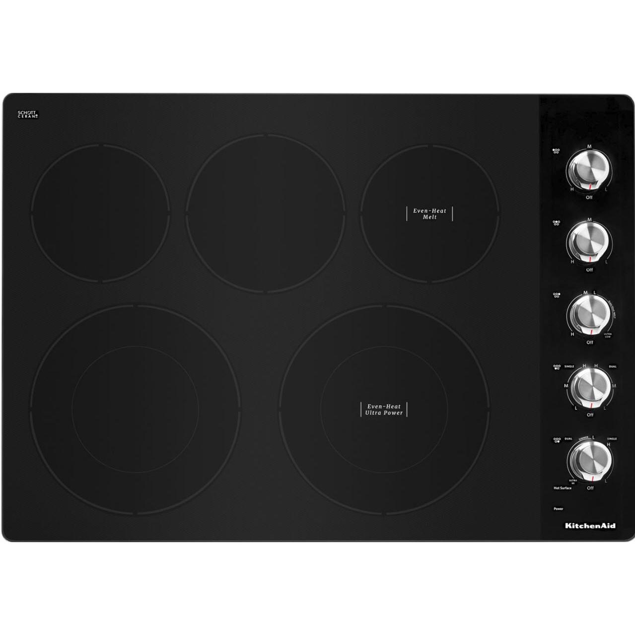 KitchenAid 30-inch Built-in Electric Cooktop with 5 Elements KCES550HSS IMAGE 1