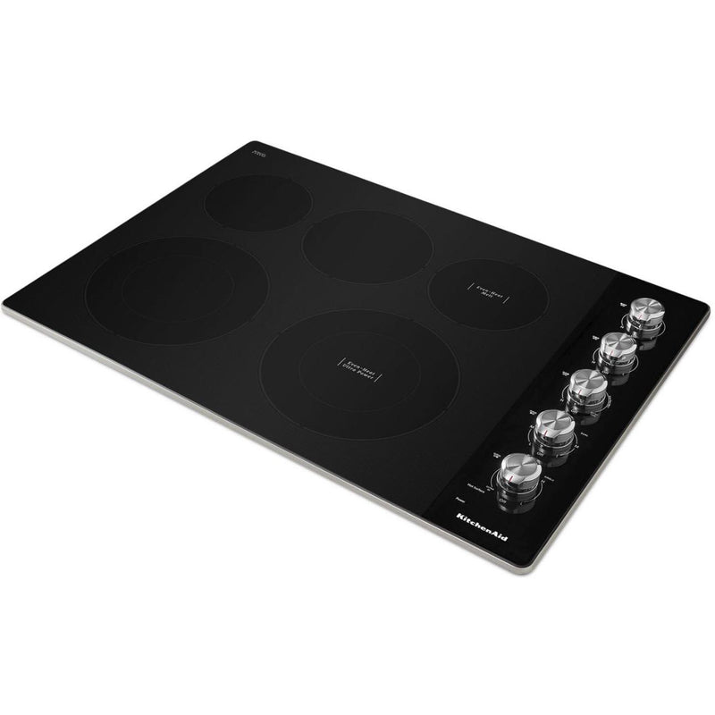 KCES550HSS KitchenAid 30inch Builtin Electric Cooktop with 5 Elements KCES550HSS TA