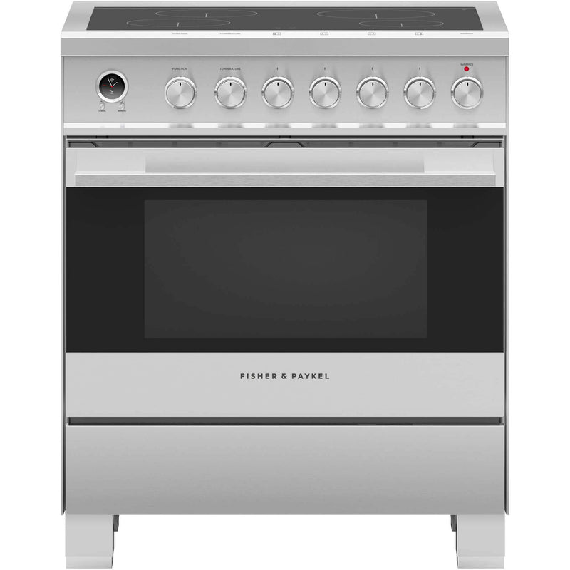 Fisher & Paykel 30-inch Freestanding Electric Induction Range with Self-Cleaning Oven OR30SDI6X1 IMAGE 1