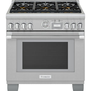 Thermador 36-inch Freestanding Gas Range with ExtraLow® Burners PRG366WG IMAGE 1