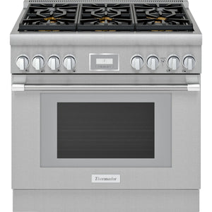 Thermador 36-inch Freestanding Gas Range with ExtraLow® Burners PRG366WH IMAGE 1