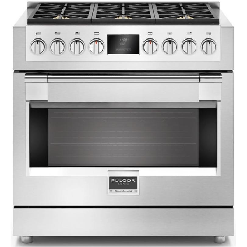 Fulgor Milano 36-inch Freestanding Gas Range with Dual Convection F6PGR366S2 IMAGE 1