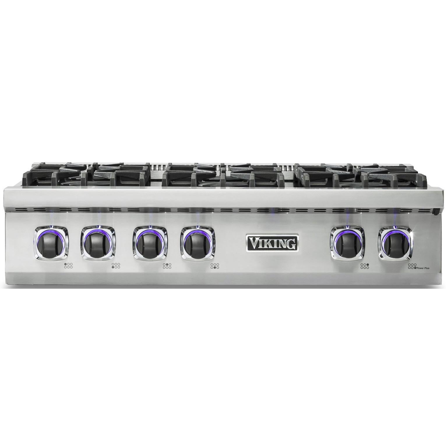 Viking 36-inch Built-in Gas Rangetop with Elevation™ Burners VRT736-6BSSLP IMAGE 1