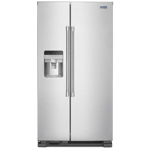 Maytag 36-inch, 25 cu.ft. Freestanding Side-by-Side Refrigerator with External Water and Ice Dispensing System MSS25C4MGZ IMAGE 1