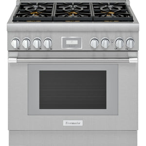 Thermador 36-inch Freestanding Dual-Fuel Range with Star® Burner PRD366WHC IMAGE 1