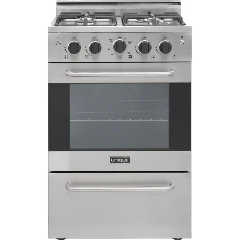 Unique Appliances 24-inch Freestanding Gas Range UGP-24V PC1 S/S IMAGE 1