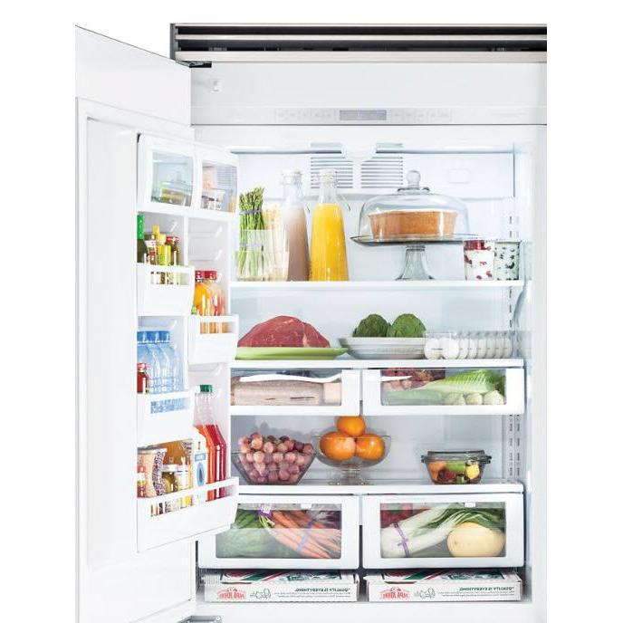 Viking 36-inch, 20.4 cu.ft. Built-in Bottom Freezer Refrigerator with  Plasmacluster™ Ion Air Purifier VCBB5363ELWH IMAGE 2
