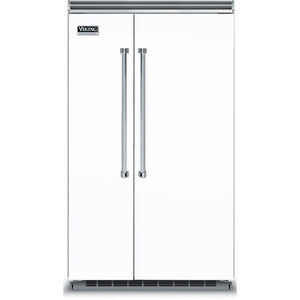 Viking 48-inch, 29.05 cu.ft. Built-in Side-by-Side Refrigerator with Internal Automatic Ice Machine VCSB5483WH IMAGE 1