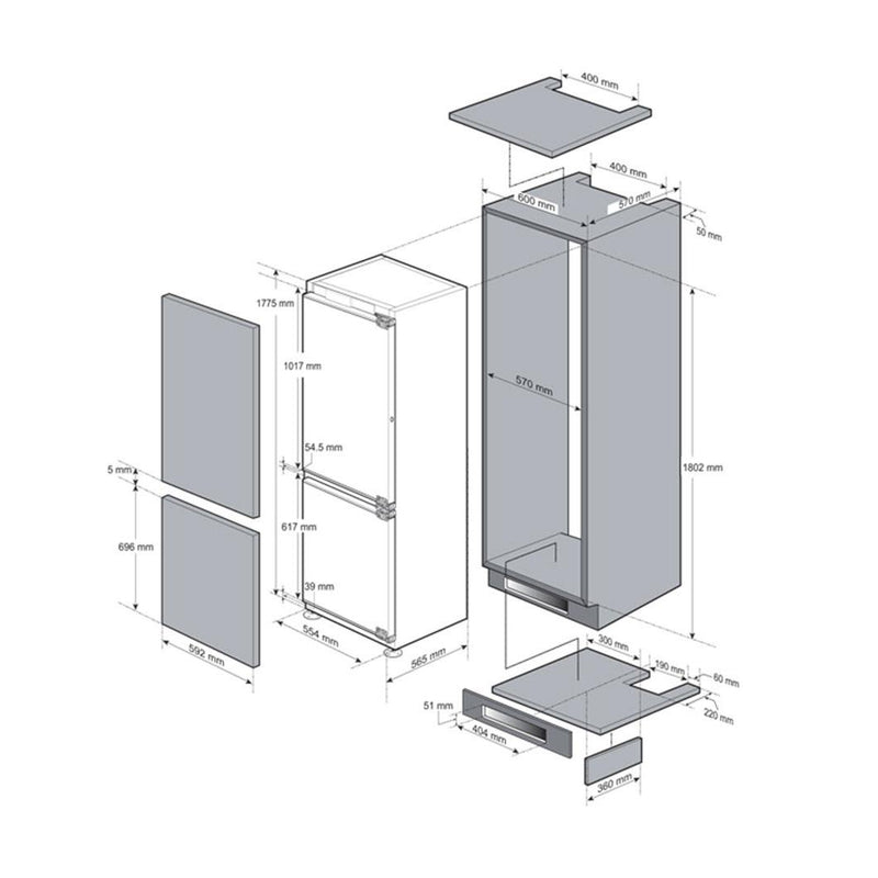 LG 22-inch, 9 cu.ft. Counter-Depth Bottom Freezer with SmartDiagnosis® LSBNC1021P IMAGE 12
