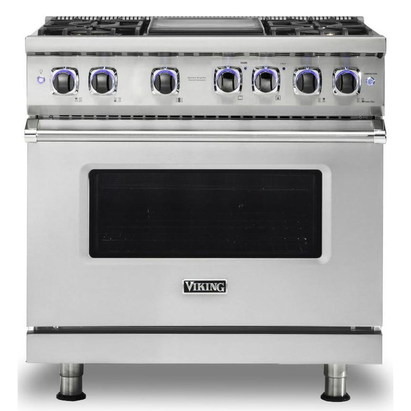 Viking 36-inch Freestanding Dual-Fuel Range with Elevation Burners™ CVDR7362-4GSS IMAGE 1